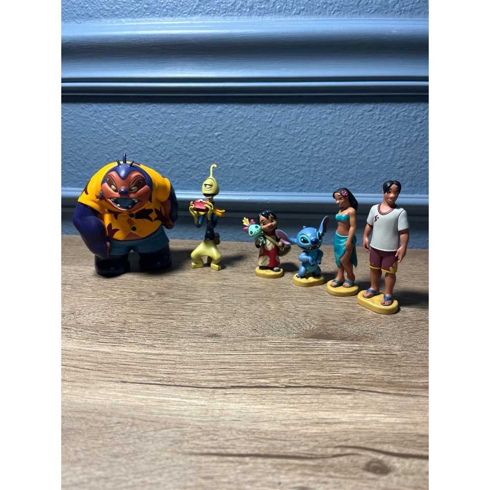 Disney‎ Figure Lot of 6 Stitch Lilo Pleakley Professor Jumba Anime Character